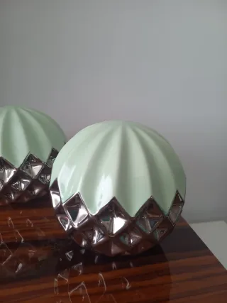 Conjunto 2 Peças Decorativas Cerâmica