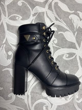 Botines Guess Negros Tacón Plataforma