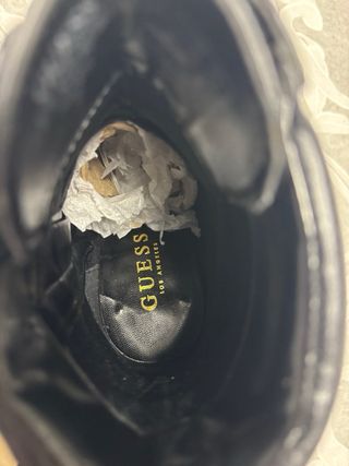 Botines Guess Negros Tacón Plataforma