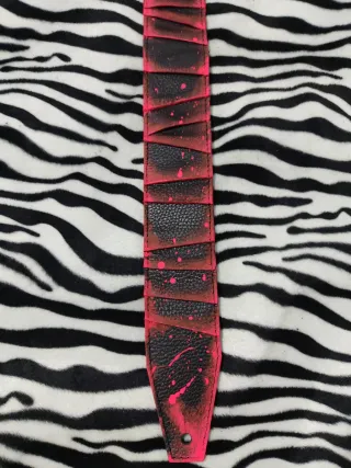 Correa Paintball 100% cuero, guitarra o bajo