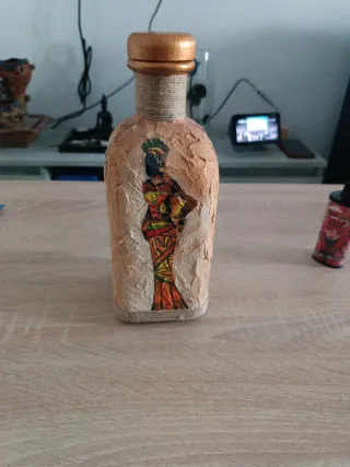 Botella Decorativa Hecha a Mano