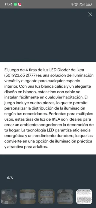 NUEVO Lámparas LED DIODER Ikea para armario