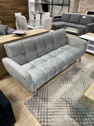 Sofá Cama Click Clack Gris 3 Plazas