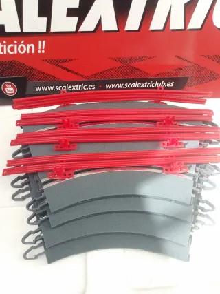 4 Curvas Scalextric Grises Punta Flecha