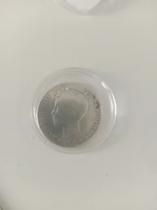 2 Monedas Plata 1 Peseta Alfonso XIII 1896 1901