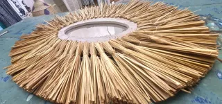 Specchio Paglia Bali 65x50 cm