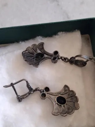 Pendientes Plata Envejecida Repujada