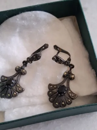 Pendientes Plata Envejecida Repujada