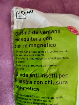 Mosquitera magnética para ventana