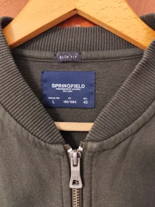 Sudadera Bomber Springfield Talla L Verde Oliva