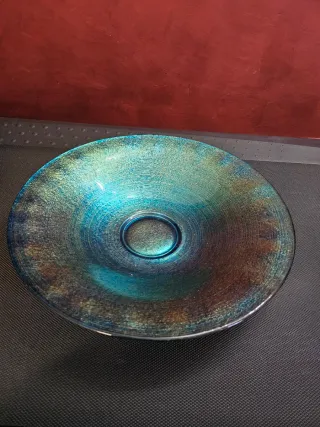 Centrotavola in vetro decorato