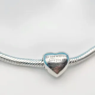 Charm Mamma Figlia Amore Love Mother argento s925