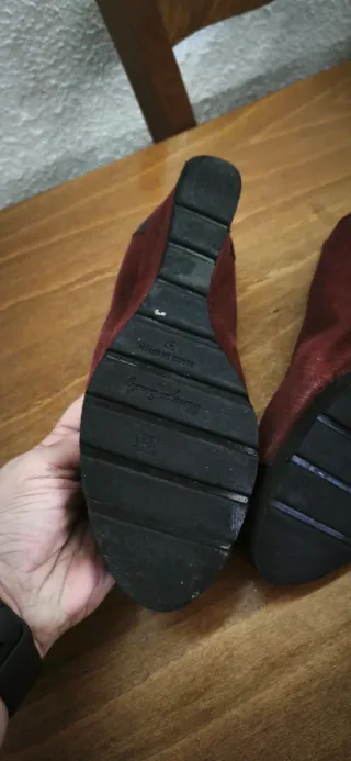 Zapatos cuña mujer. piel natural. talla 37