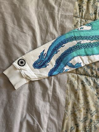 Felpa Octopus Tentacoli Blu/Verde