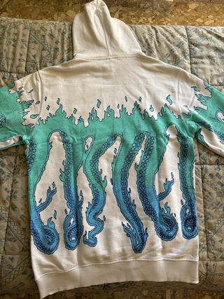 Felpa Octopus Tentacoli Blu/Verde