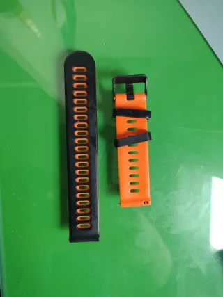 Correa 20mm Universal Negra y Naranja