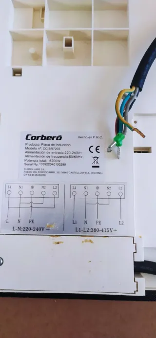 Placa de inducción Corberó