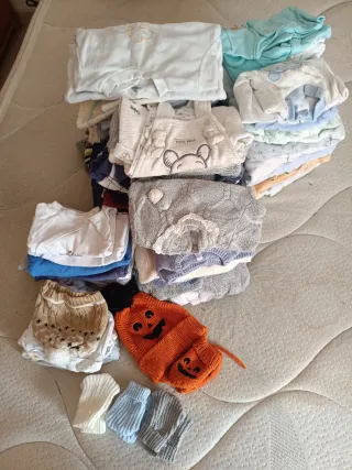 Lote Ropa Bebé Invierno Talla 0-3 Meses