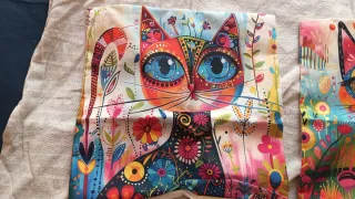 Set 4 federe gatti x cuscini 35x35cm