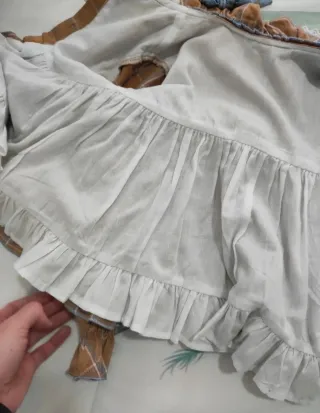 Jesusito niña cuadros marrón lazo azul