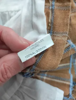 Jesusito niña cuadros marrón lazo azul