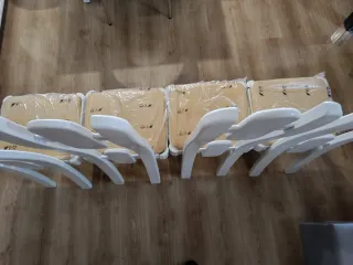 4 Sillas Comedor Madera Blancas
