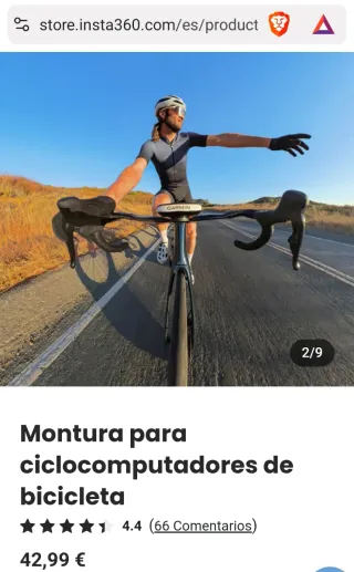 Soporte Ciclocomputador Insta360 Manillar Integrad