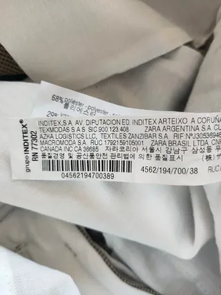 Conjunto Zara Blazer y Pantalón talla S