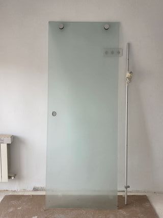 Puerta corredera cristal 83cm con guía