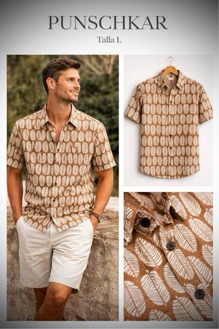 Camisa PUNSCHKAR Estampada Manga Corta