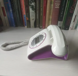 Teléfono SPC telecom retro blanco