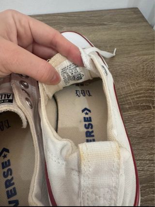 Converse All Star blancas, talla 36.