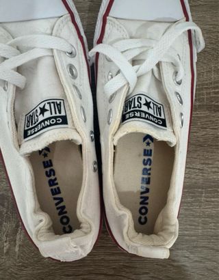 Converse All Star blancas, talla 36.