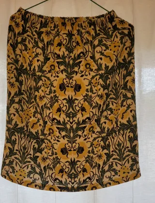 Traje floral Zara Woman verde y amarillo