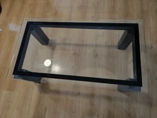 Mesa de centro elevable cristal y metal