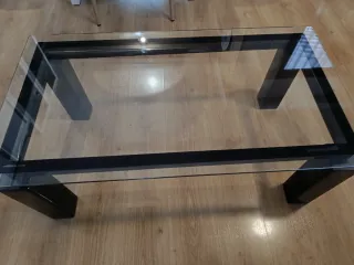 Mesa de centro elevable cristal y metal