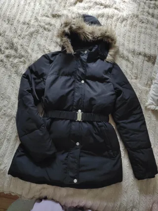 Chaqueta abrigo parka negra