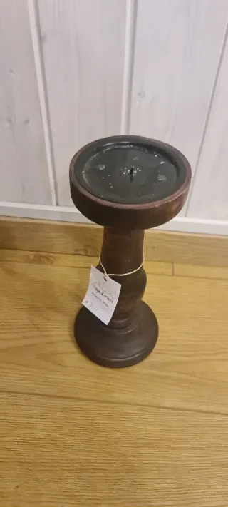Portacandele in legno - H 26cm