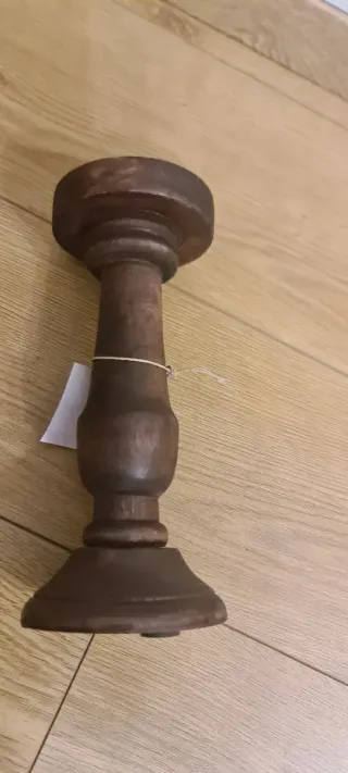 Portacandele in legno - H 26cm
