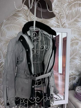 Chaqueta moto Spidi chica negra y gris