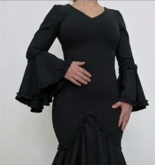 Traje de Flamenca Negro TODAS LAS TALLAS