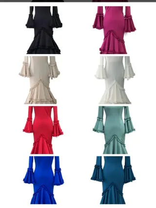 Traje de Flamenca Negro TODAS LAS TALLAS