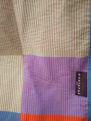 Colcha Manterol Cama 90 cuadros Multicolor
