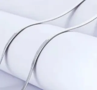 Cadena Cordón Plano Bañada en Plata.