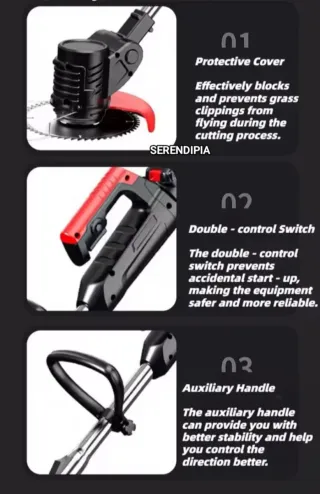 DESBROZADORA INALÁMBRICA RECARGABLE 2 BATERÍAS.