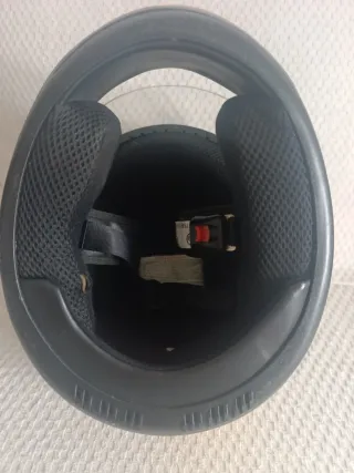Casco de moto CAN amarillo y gris talla S