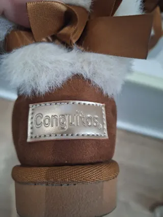 Botas niña Conguito marrones con pelo
