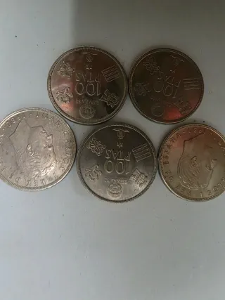 5 Monedas 100 PTAS Juan Carlos I (1980-1982)
