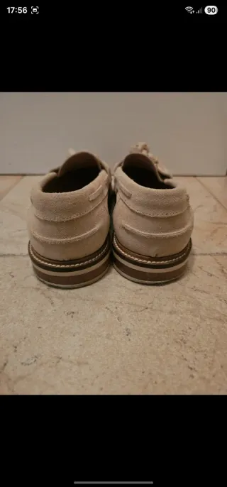 Mocassini Pollini Beige Pelle Scamosciata