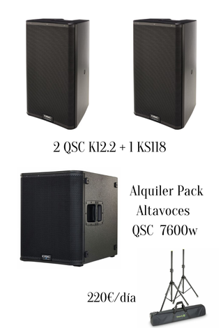 Alquiler Pack Altavoces QSC 7600w
